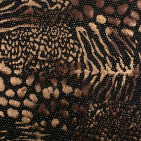 Shimmery holiday fabric - Tiger - Black