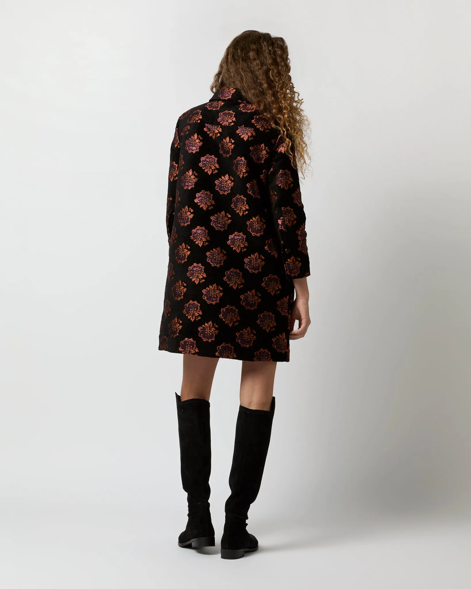 Short Artemis Dress in Rosette Jacquard