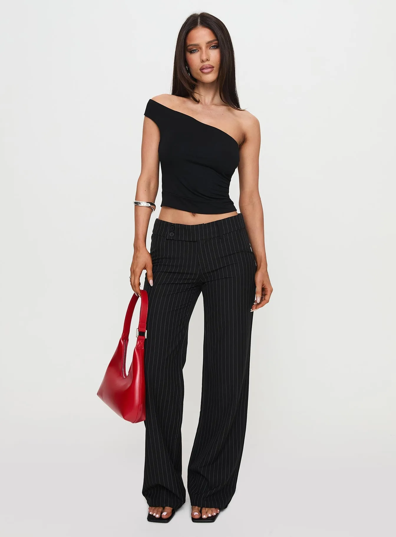 Socialista Pinstripe Pant Black