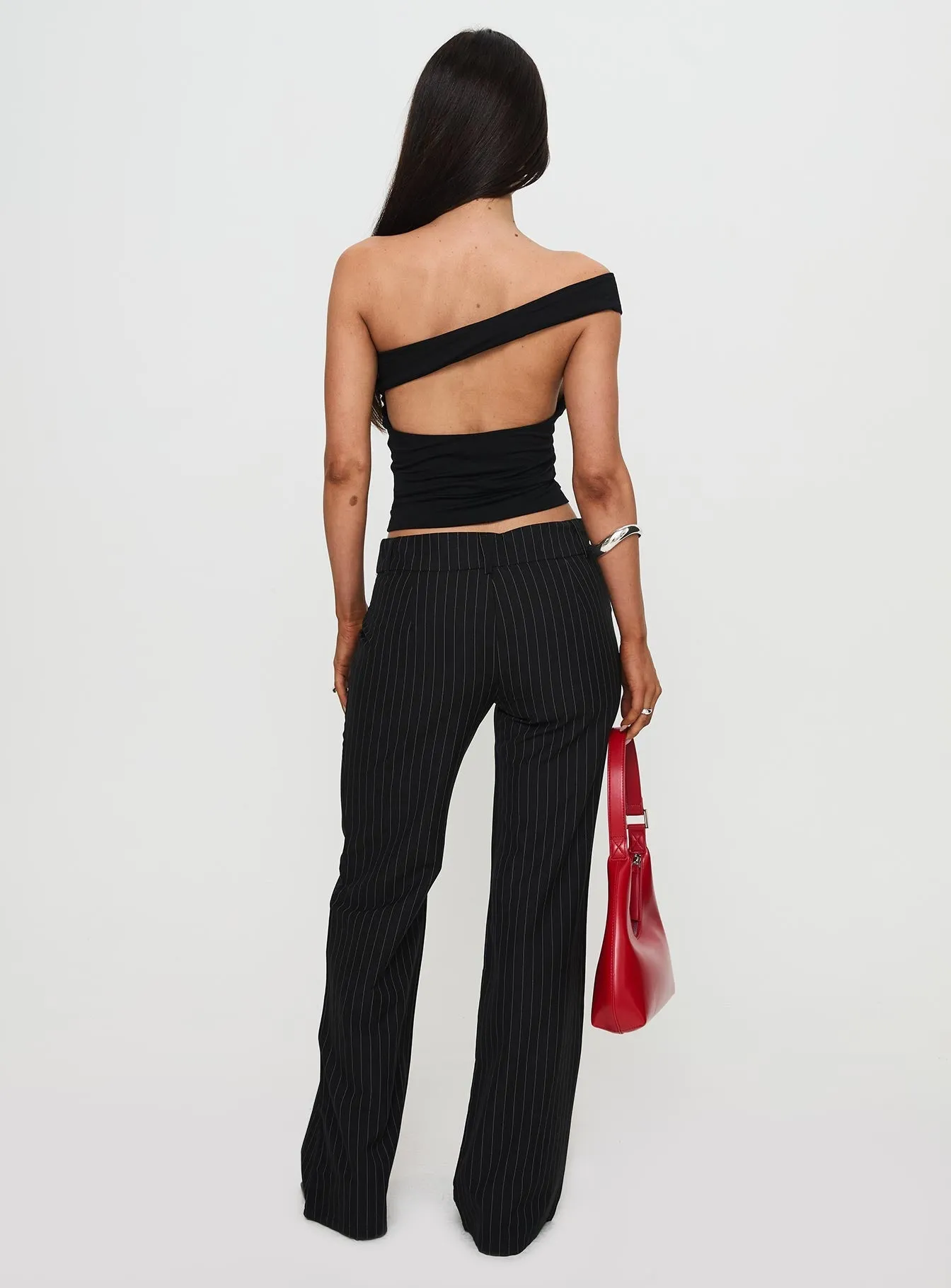 Socialista Pinstripe Pant Black