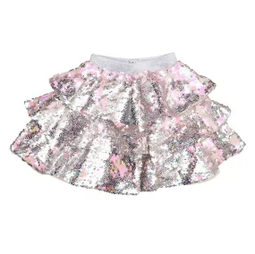 SPARKLE SEQUIN TIERED SKIRT