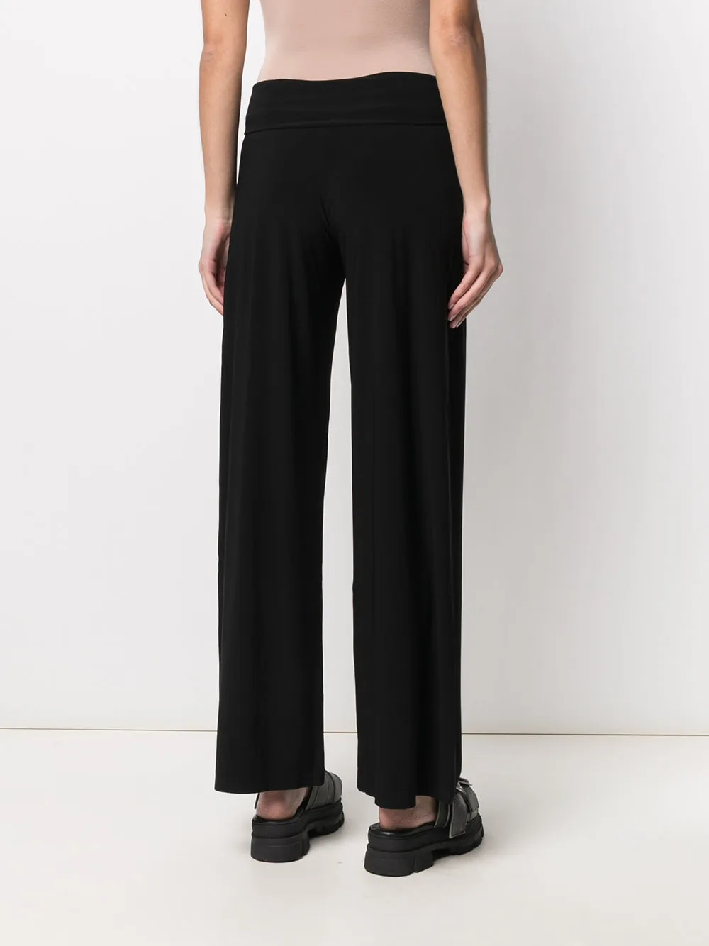 Straight leg black trousers