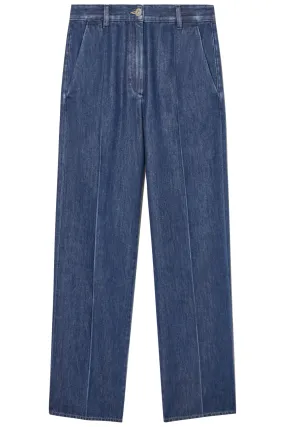 Straight Leg Denim Trousers