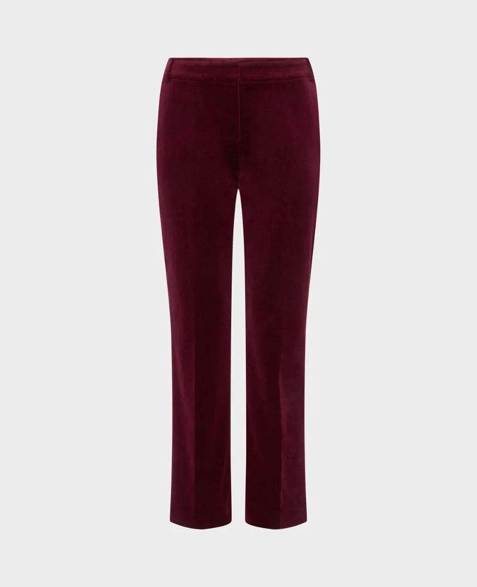 Straight Leg Velvet Trousers