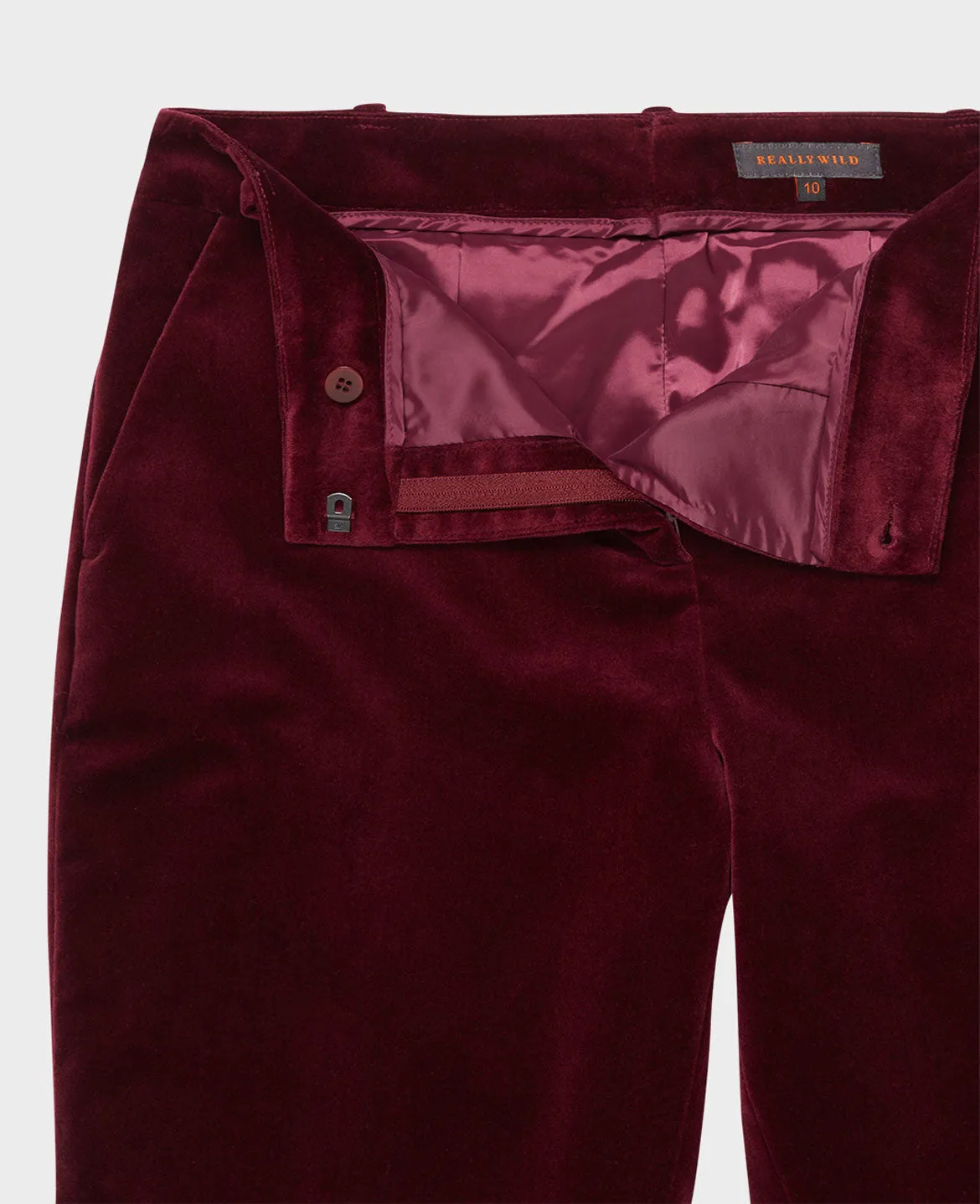 Straight Leg Velvet Trousers