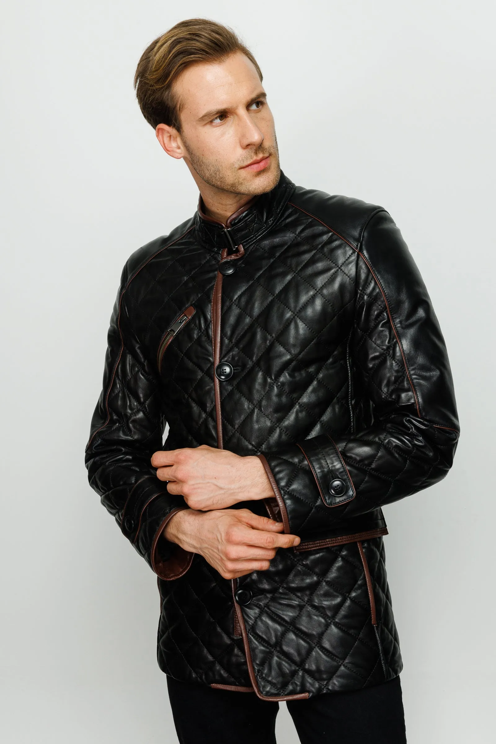 The Martinez Black Leather Men Jacket