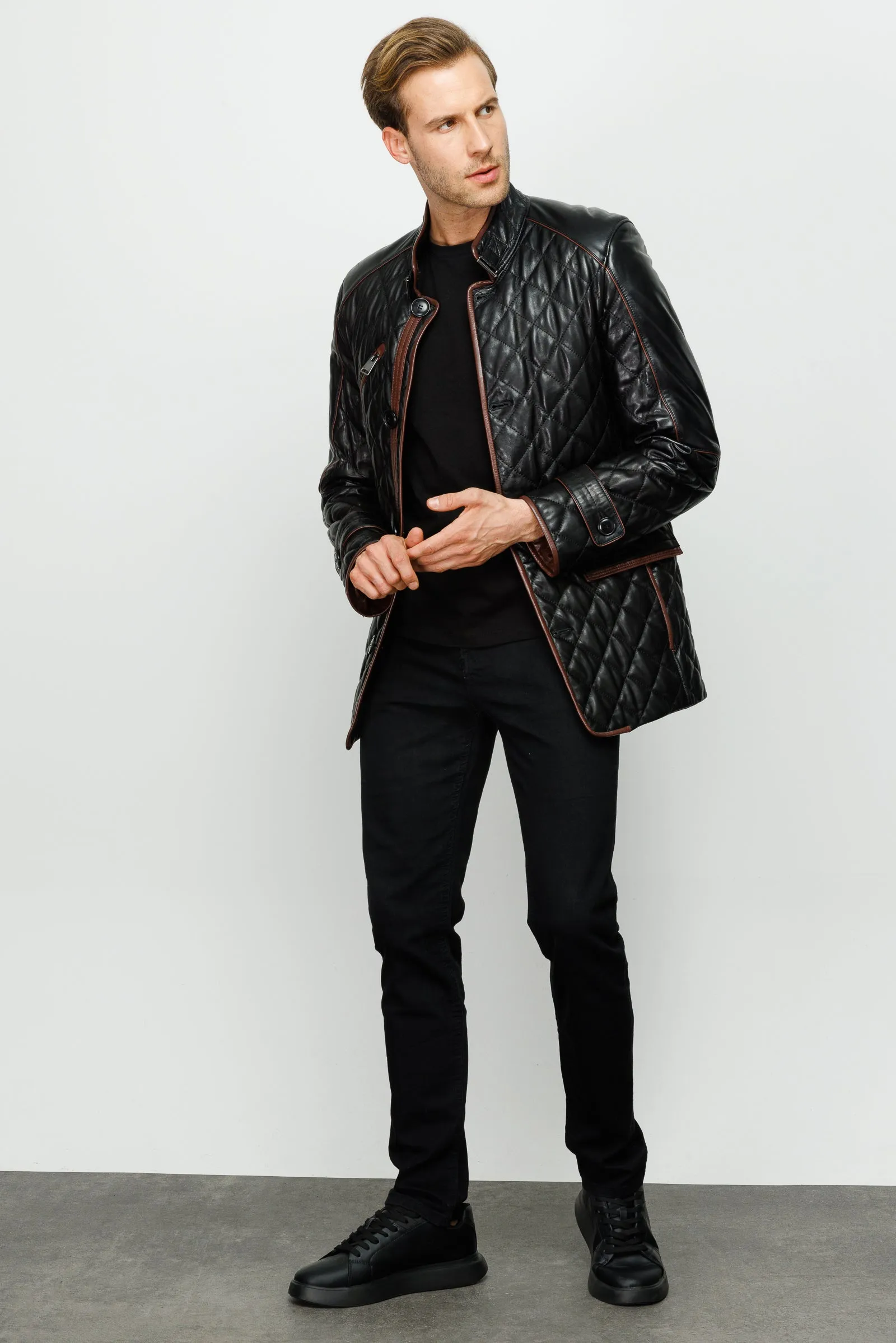 The Martinez Black Leather Men Jacket