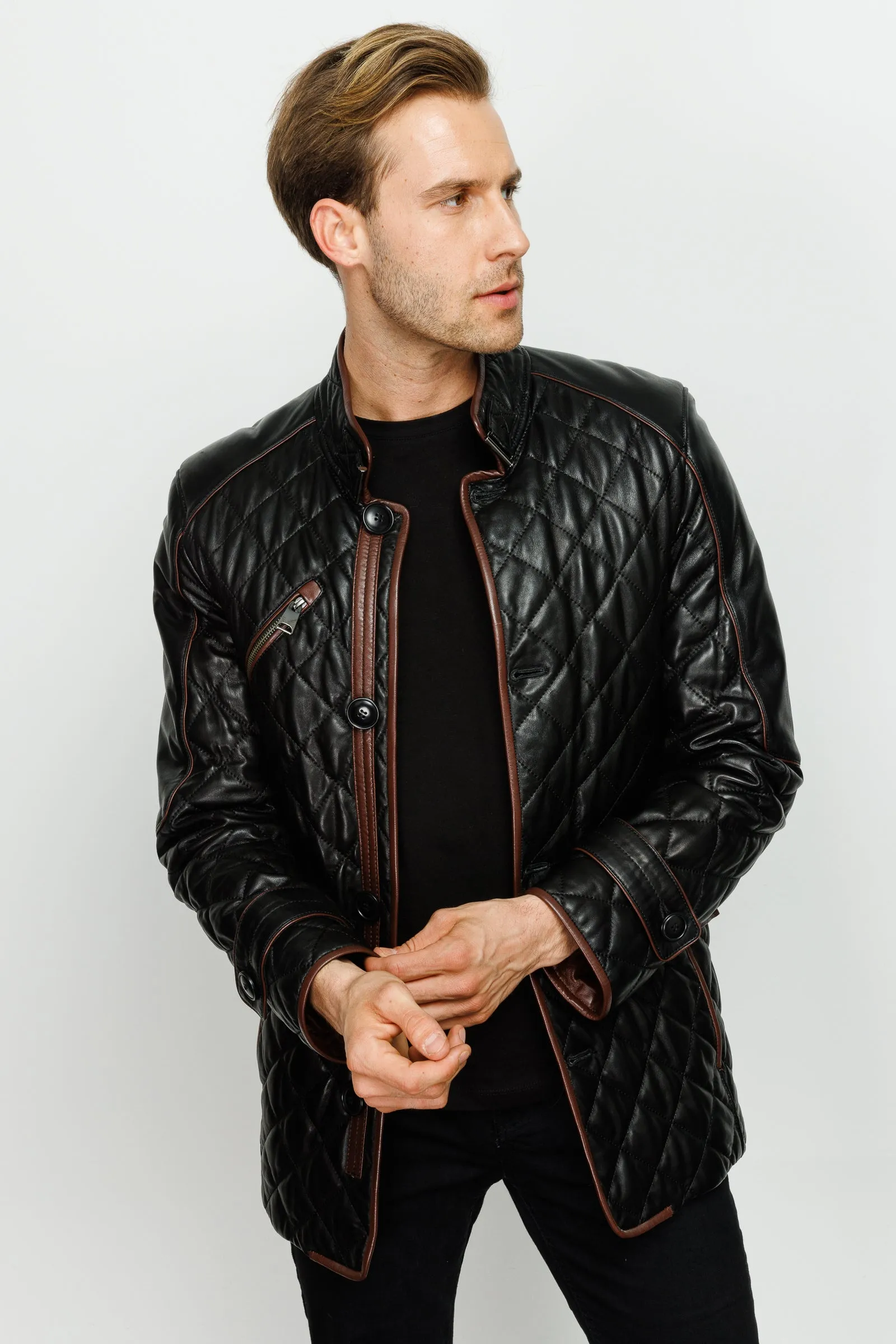 The Martinez Black Leather Men Jacket