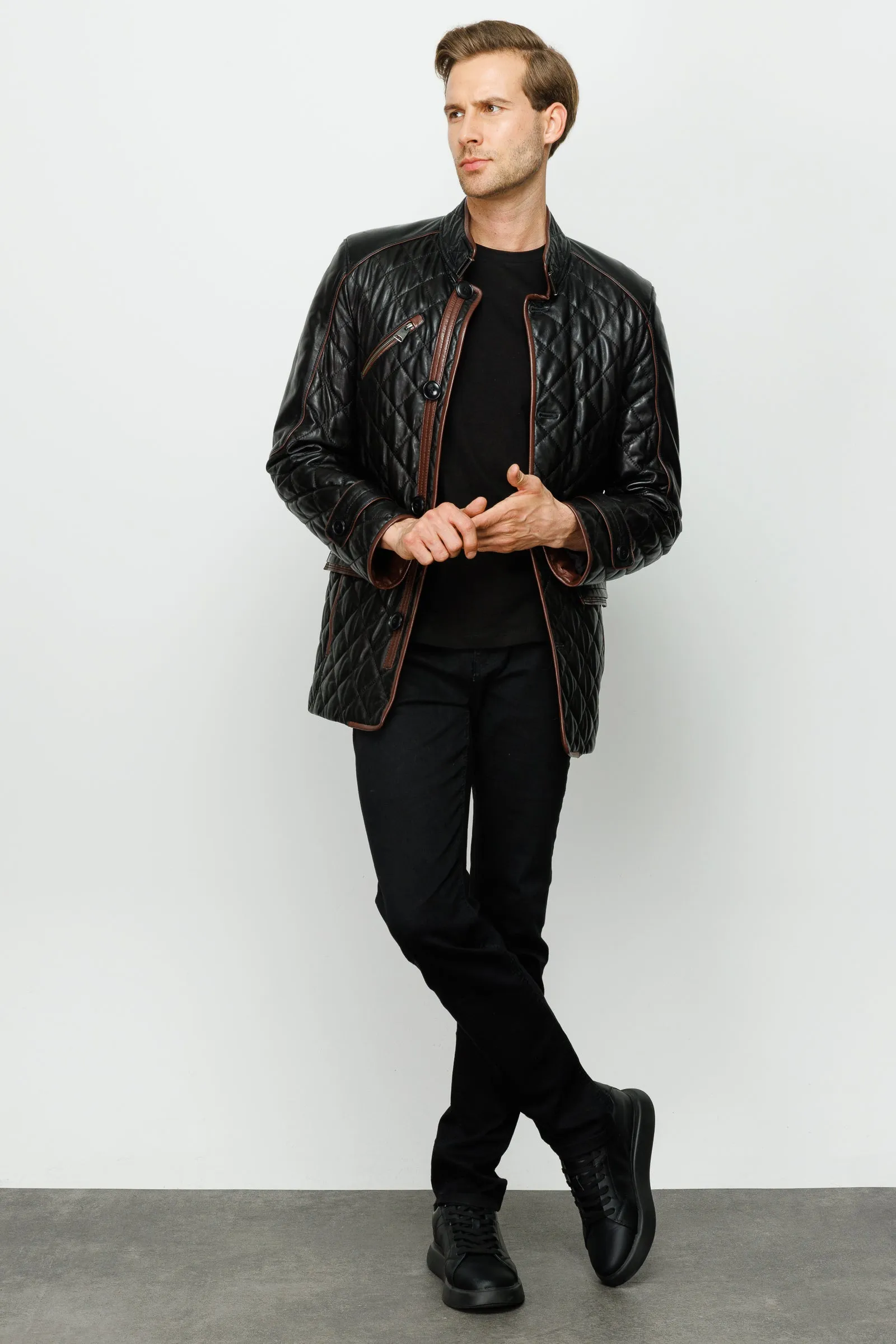 The Martinez Black Leather Men Jacket