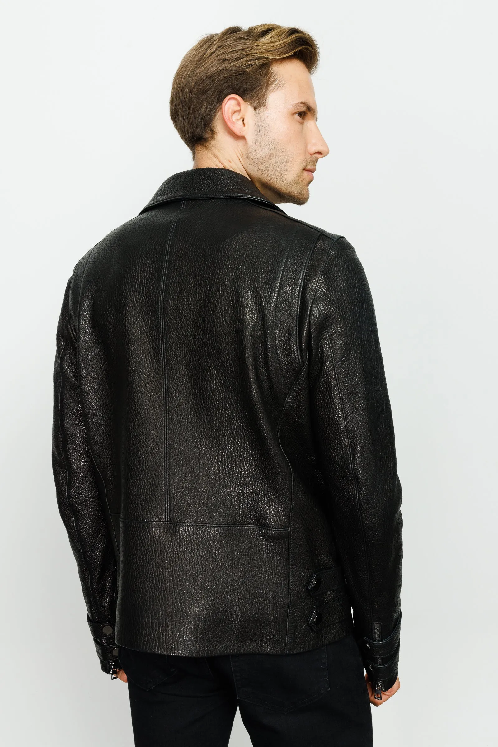 The Monala Black Leather Men Jacket