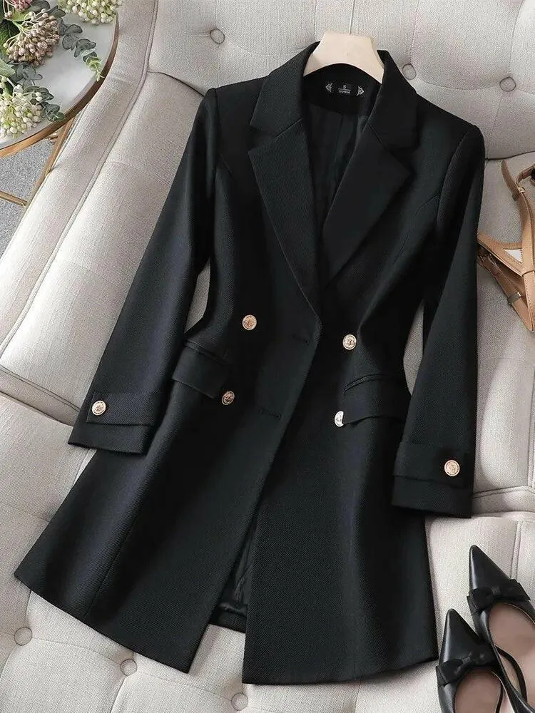 Timeless Double-Breasted Long Sleeve Blazer