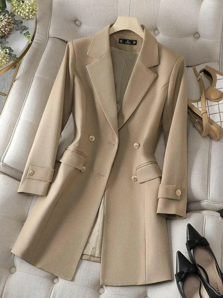 Timeless Double-Breasted Long Sleeve Blazer