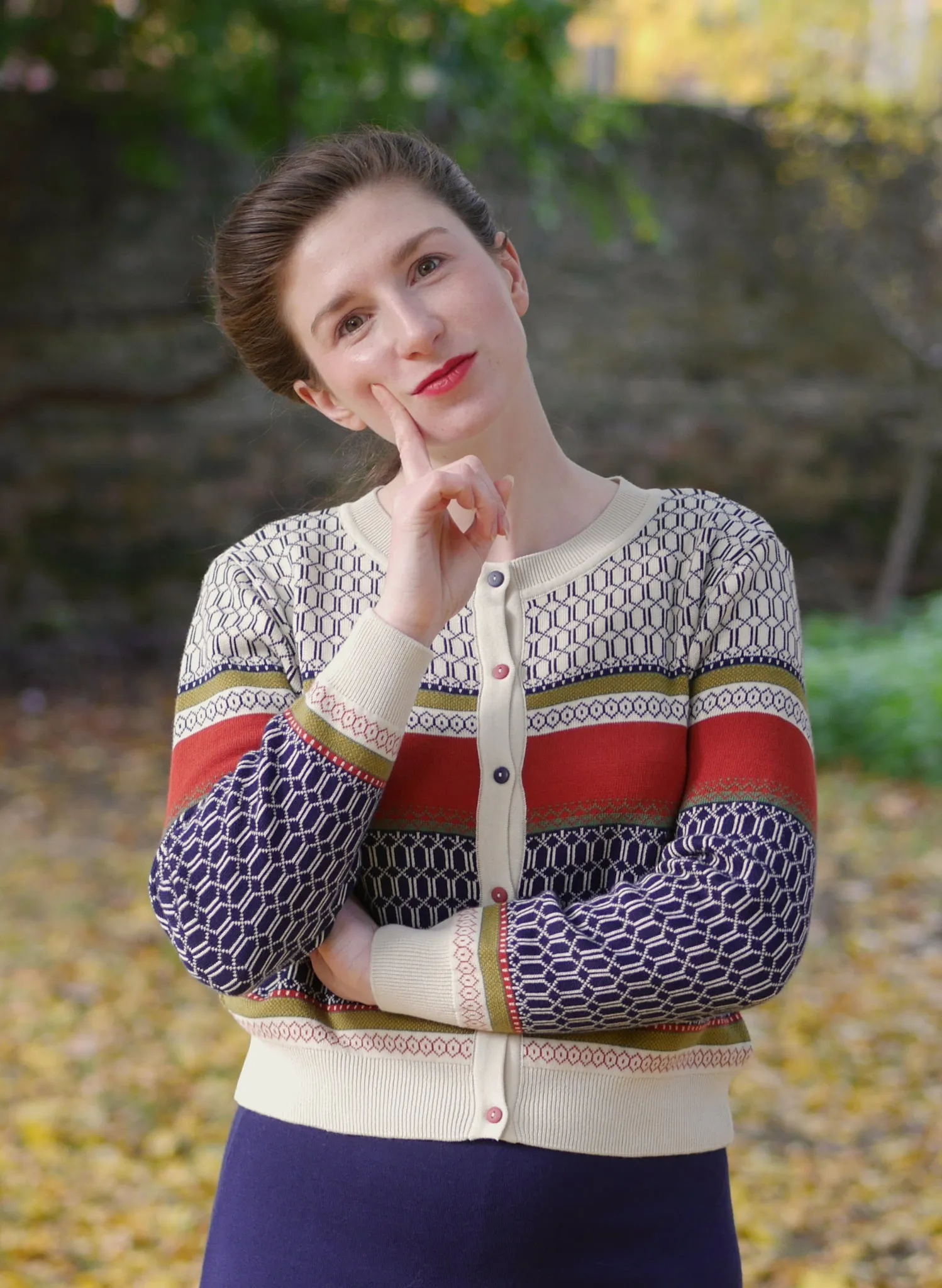 Vera Cardigan - Multi Geometric Fairisle