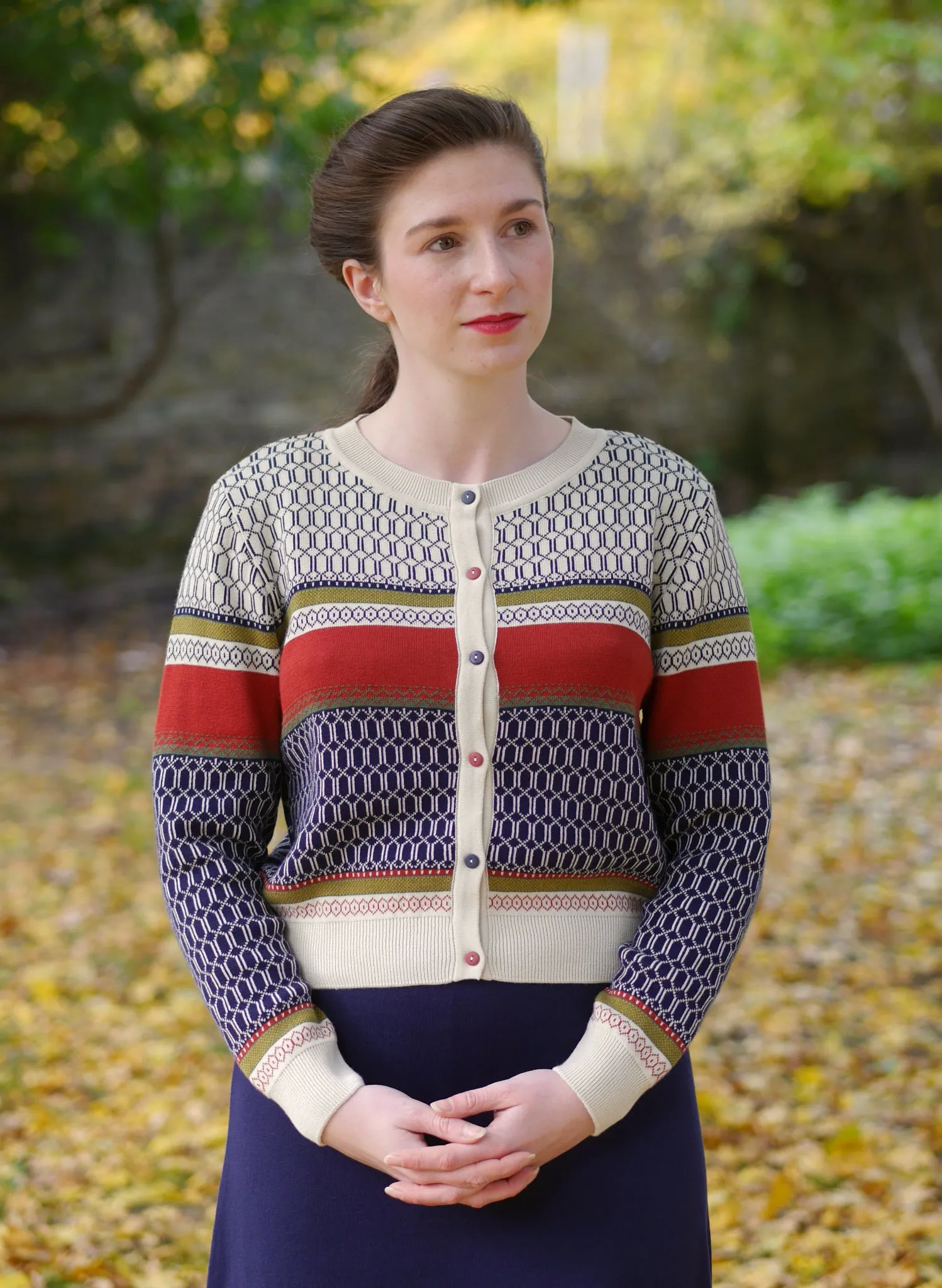 Vera Cardigan - Multi Geometric Fairisle